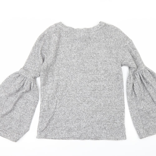 H&M Womens Grey   Pullover Jumper Size S  - Flare sleeve