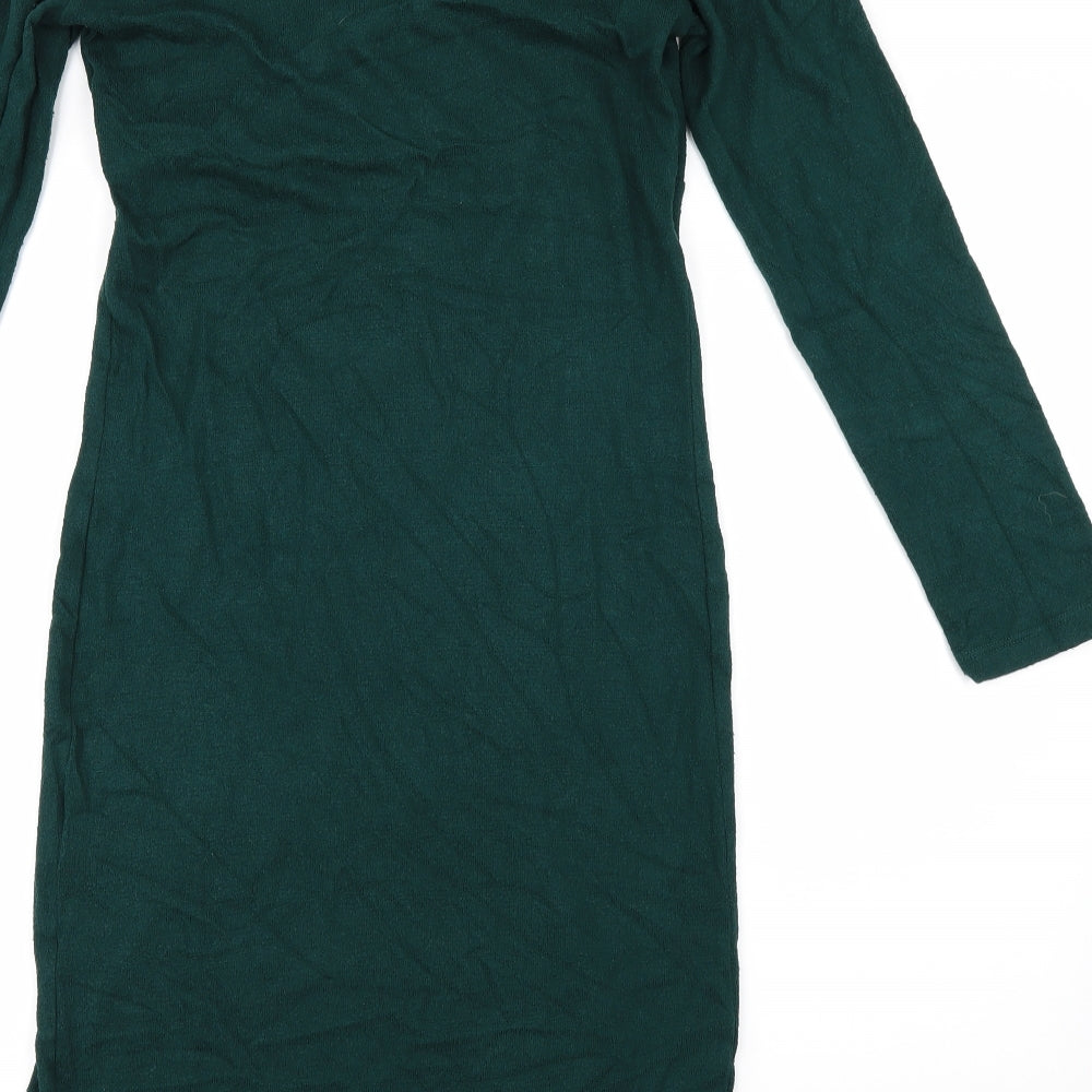 H&M Womens Green   Jumper Dress  Size M