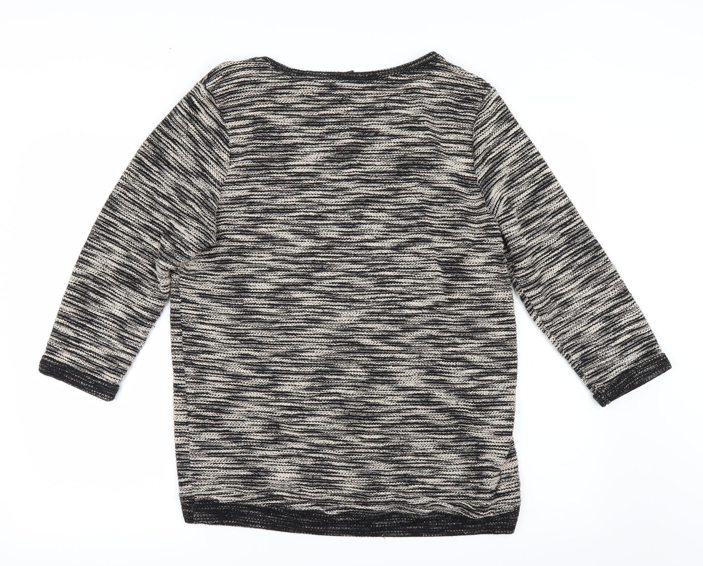 H&M Womens Beige Striped  Pullover Jumper Size S