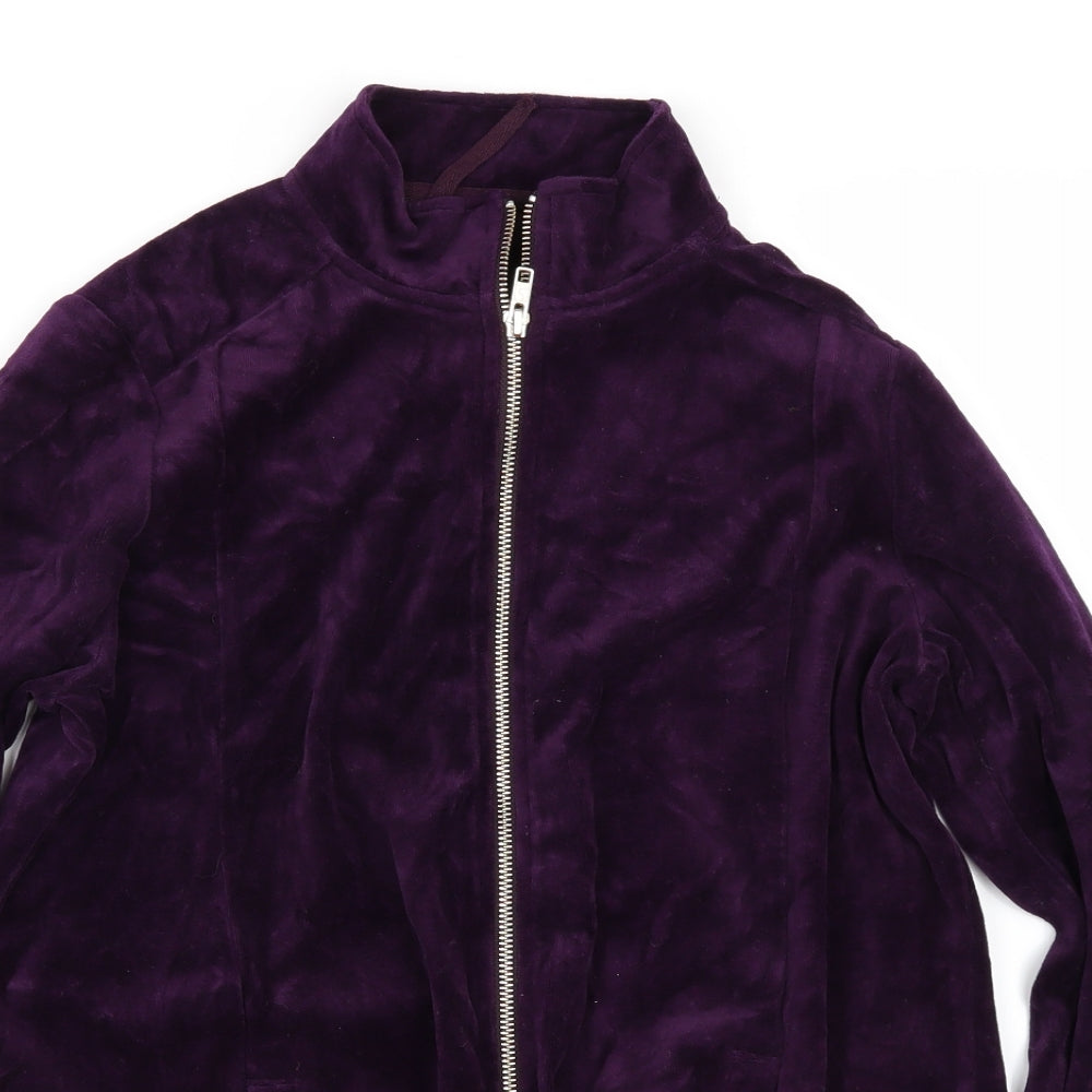 Preworn Womens Purple  Velour Jacket  Size 10
