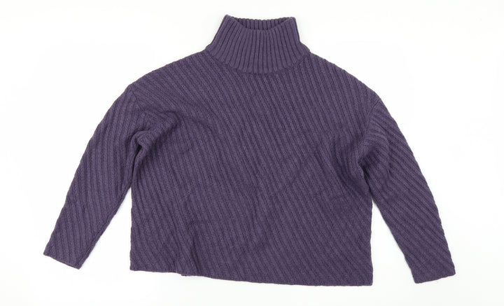 DASH Womens Purple Pullover Jumper Size S