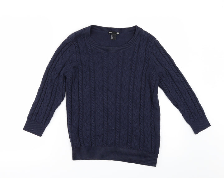 H&M Womens Blue   Pullover Jumper Size S