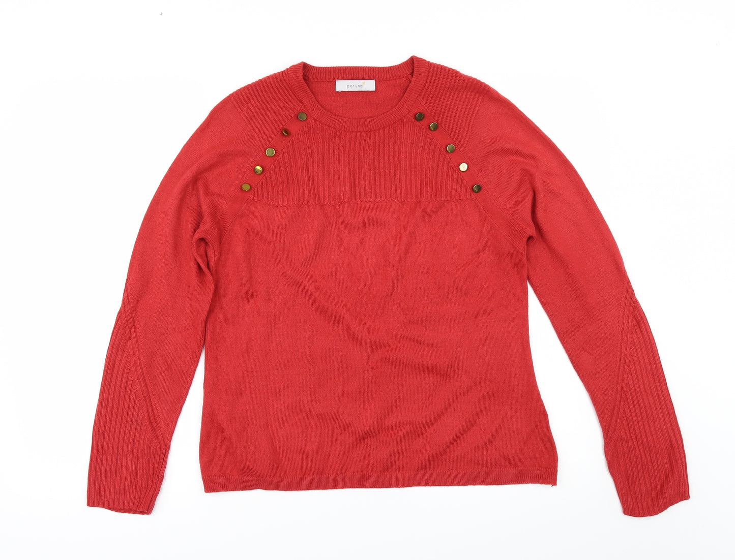 Per Una Womens Red   Pullover Jumper Size 12