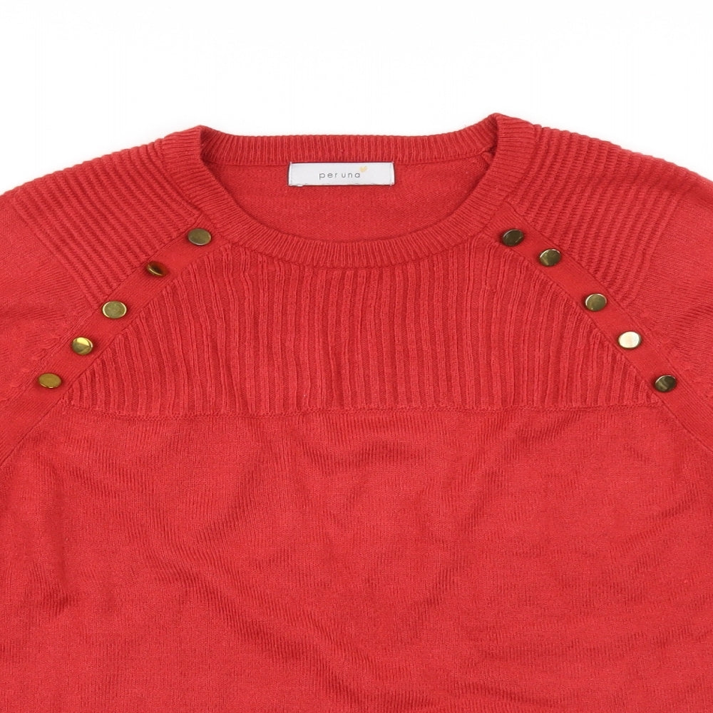 Per Una Womens Red   Pullover Jumper Size 12