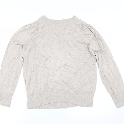 Marks and Spencer Womens Beige   Cardigan Jumper Size 12