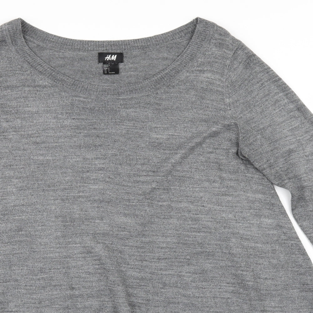 H&M Womens Grey   Pullover Jumper Size S