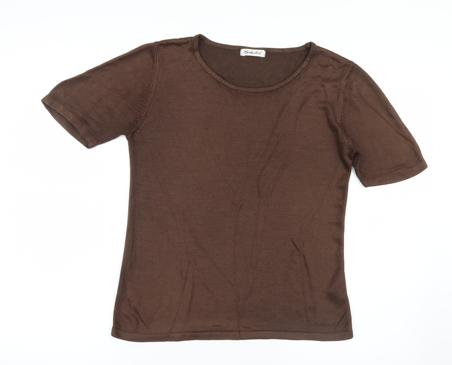 Berkertex Womens Brown   Basic T-Shirt Size 10