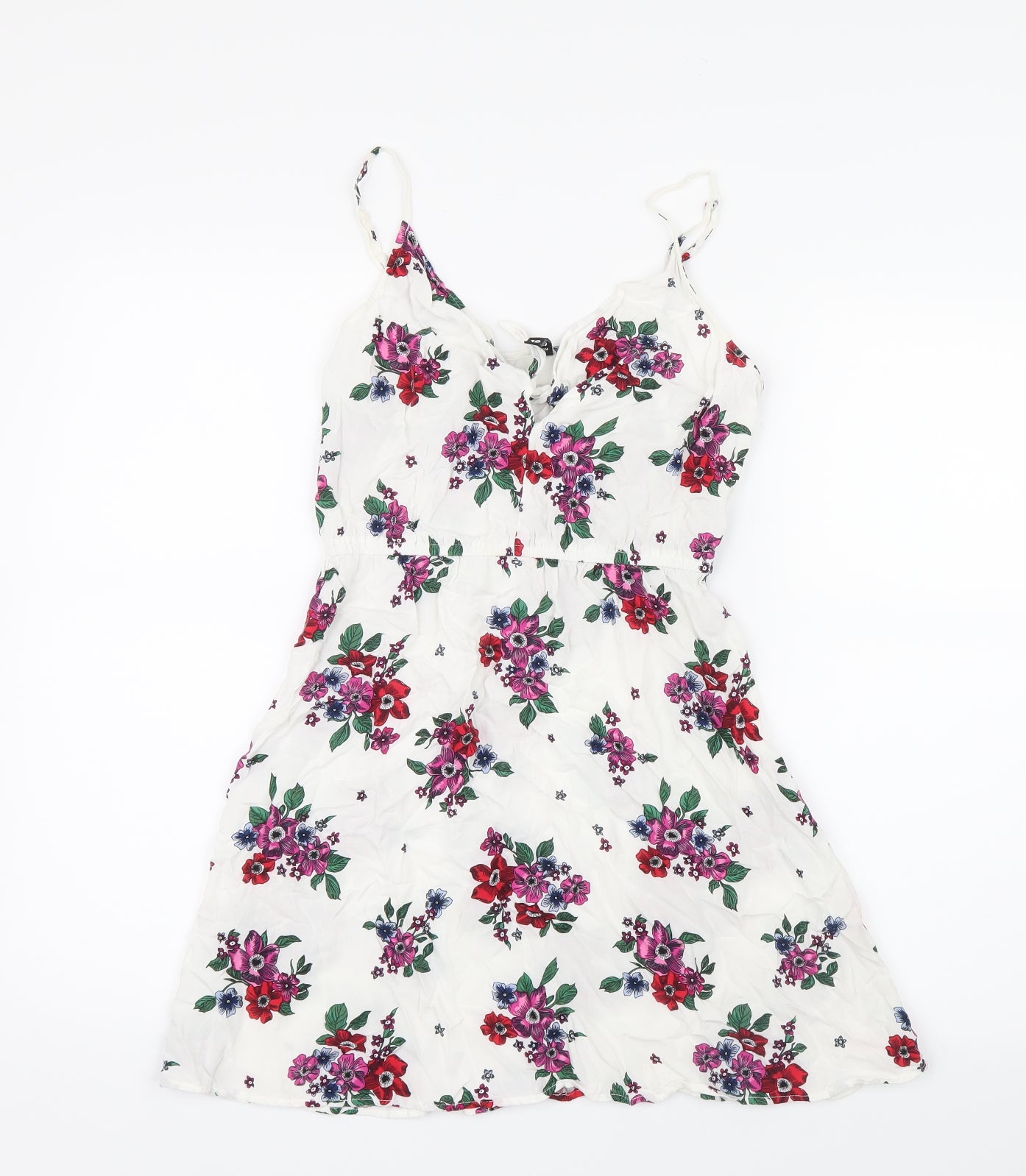 Divided by H&M Womens Pink Floral  Mini  Size 8