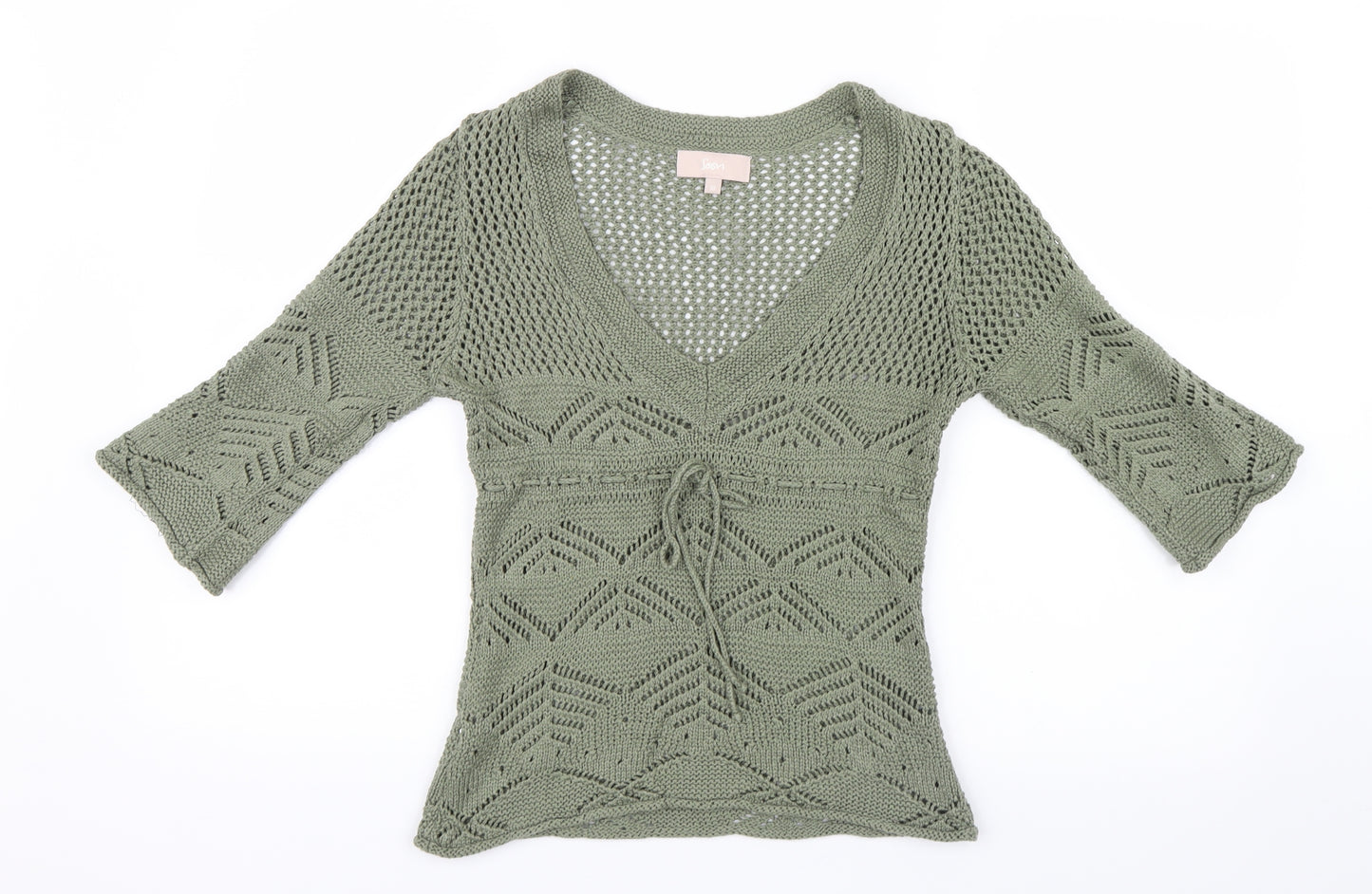 Soon Womens Green  Knit Pullover Jumper Size 10