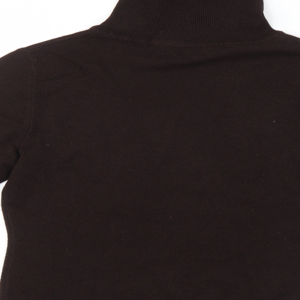 Woolovers Womens Brown  Knit Pullover Jumper Size M