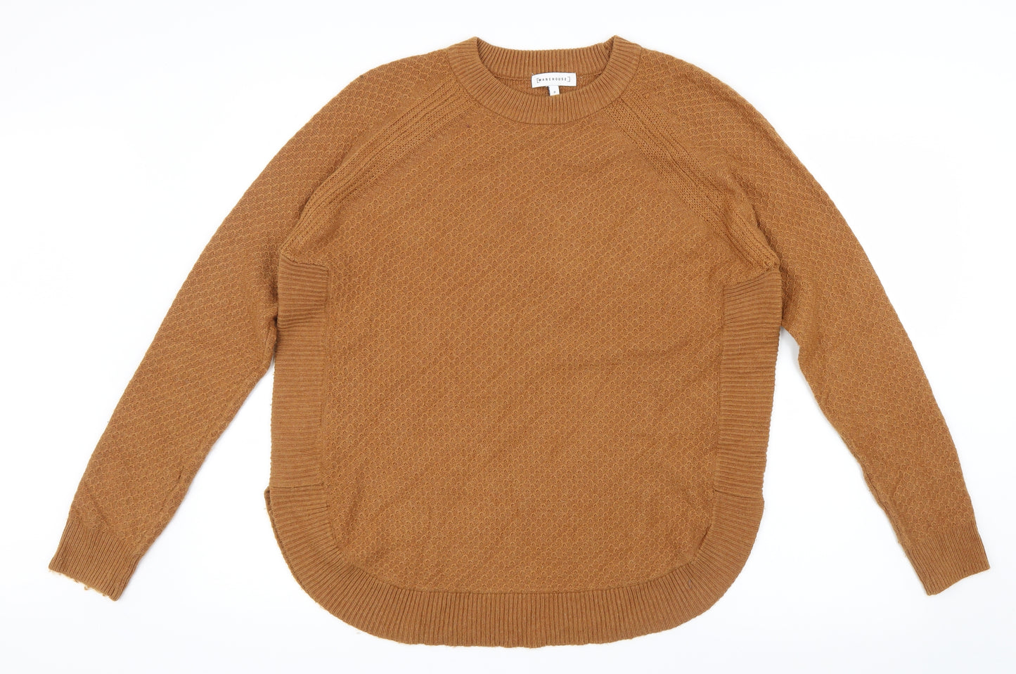 Warehouse Womens Beige  Knit Pullover Jumper Size 8