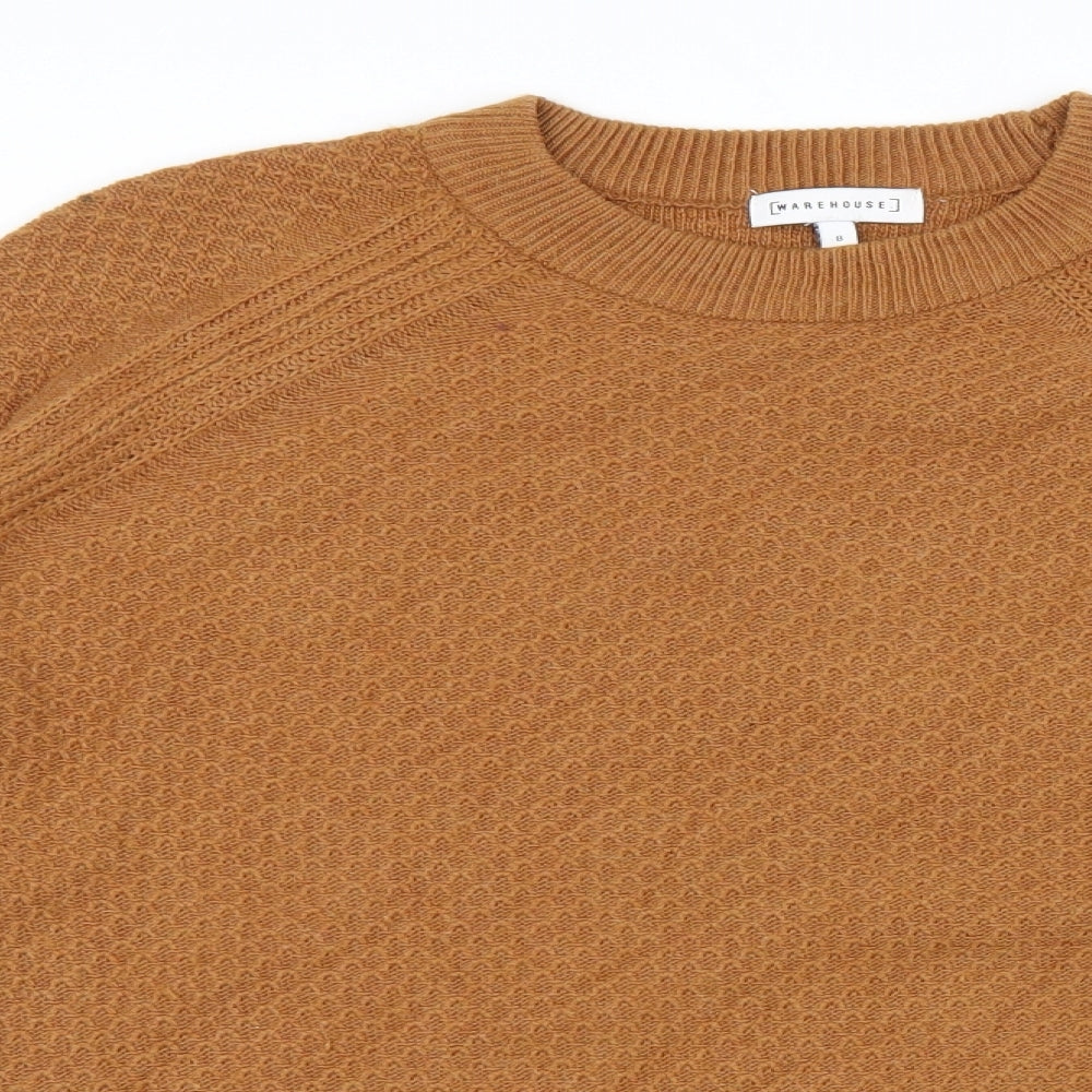 Warehouse Womens Beige  Knit Pullover Jumper Size 8