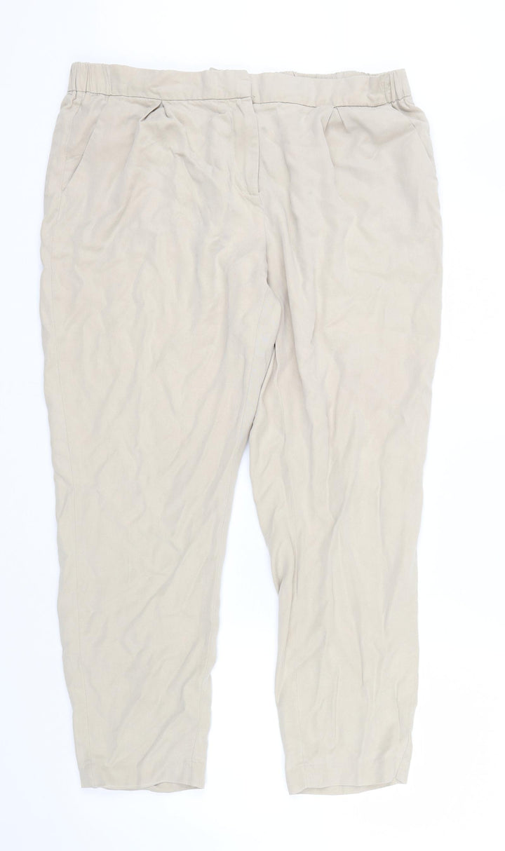 Dalia Collection Womens Beige Trousers Size 18 L27 in