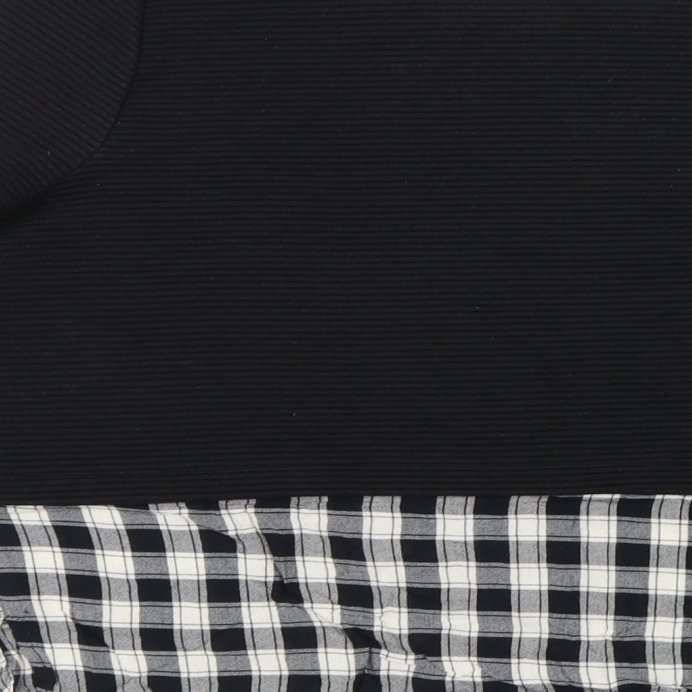 Papaya Womens Black Geometric Knit Pullover Jumper Size 18