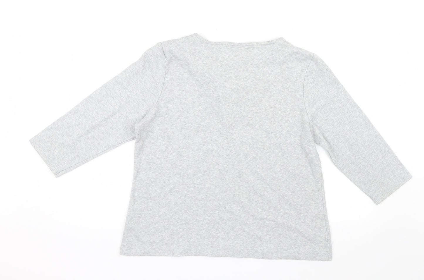 DASH Womens Grey  Knit Pullover Jumper Size 16