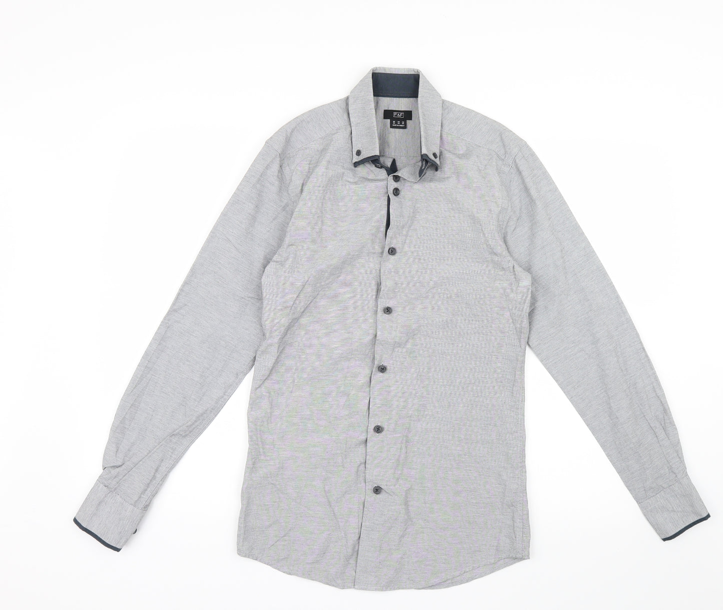 F&F Mens Grey    Button-Up Size XS
