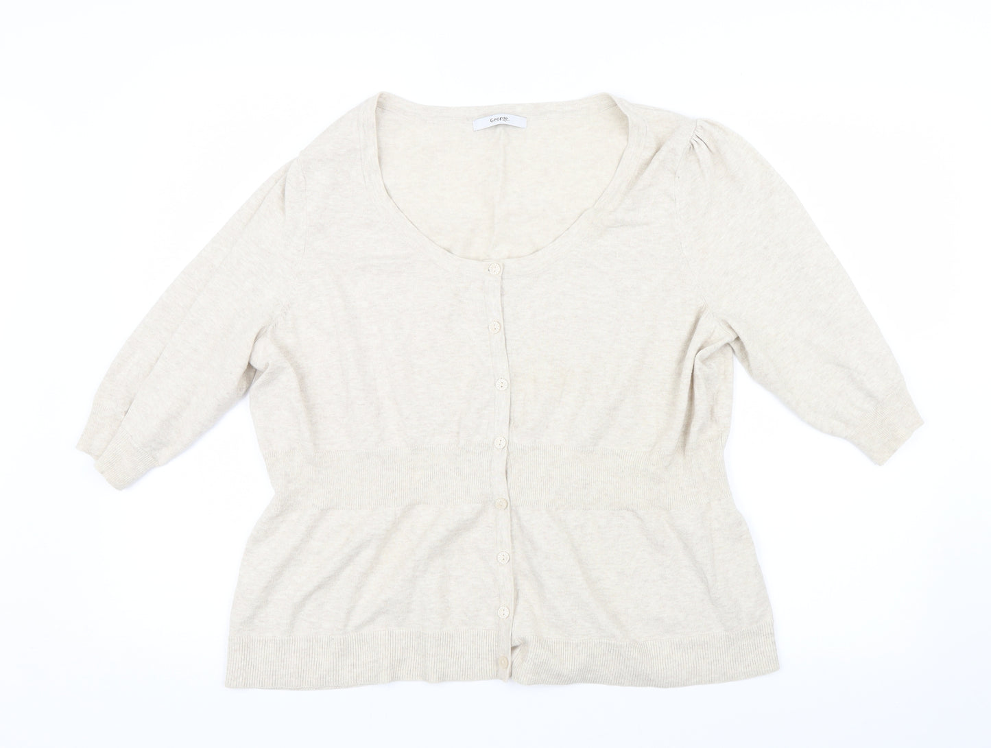 George Womens Ivory  Knit Cardigan Jumper Size 20