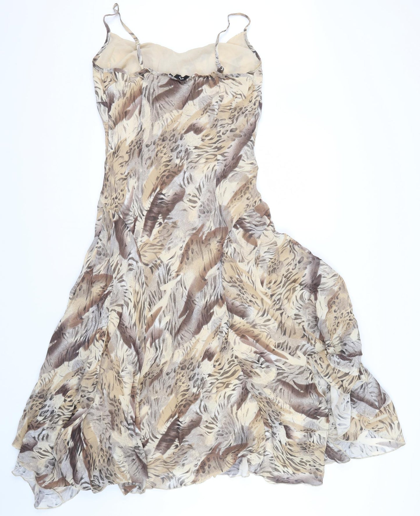 Per Una Womens Brown Geometric  Maxi  Size 14  - Long Length