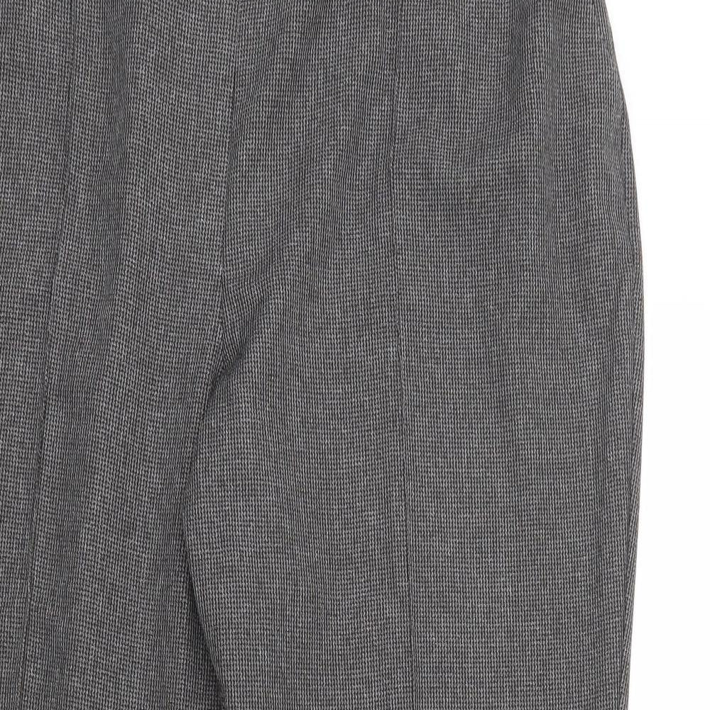 BHS Womens Grey Houndstooth  Trousers  Size 18 L27.5 in