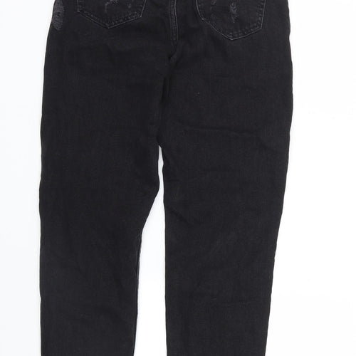 Denim Co. Womens Black  Denim Straight Jeans Size 6 L28 in