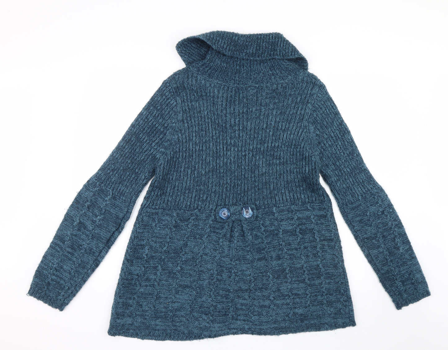 Bonmarché Womens Blue  Knit Cardigan Jumper Size M