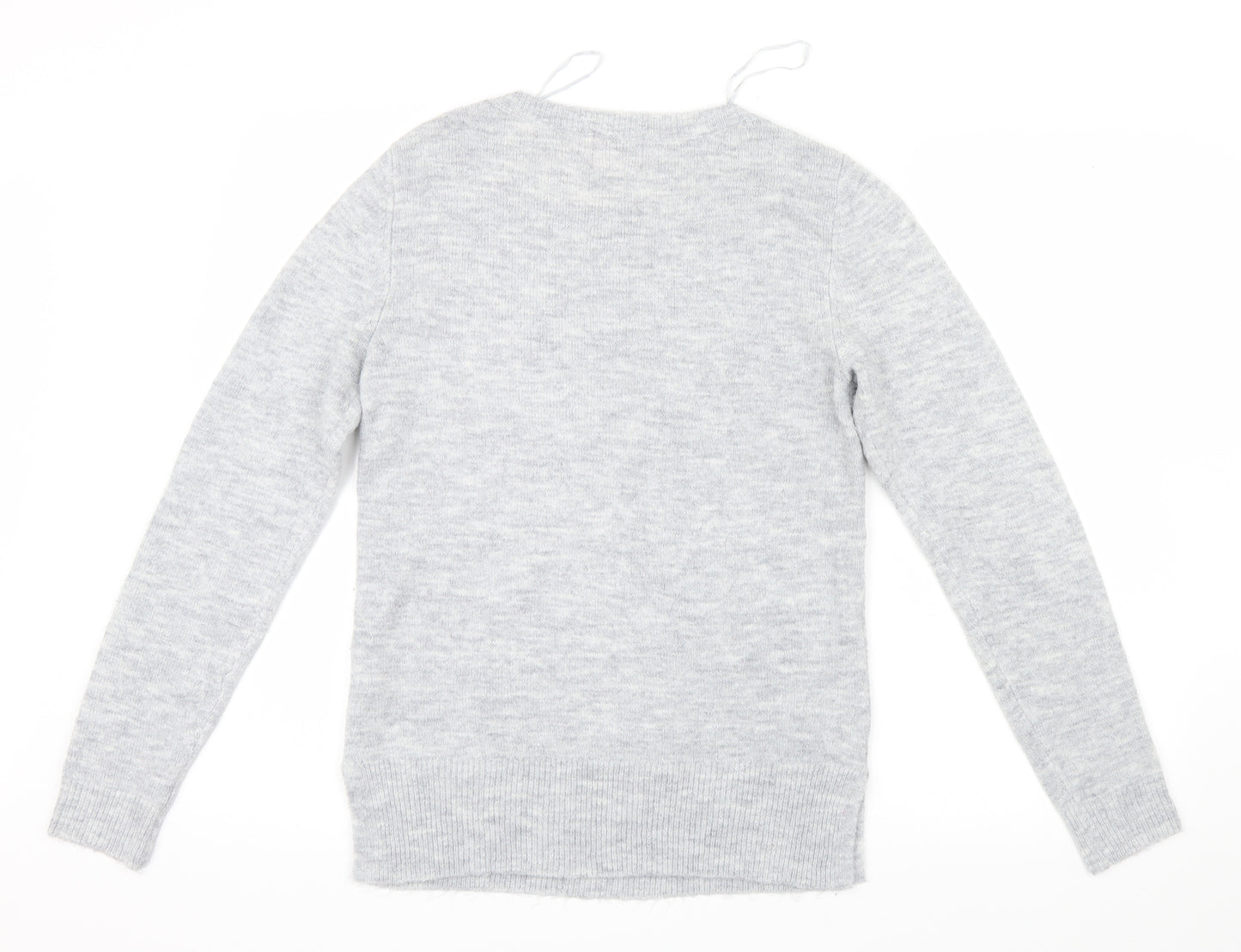 George Womens Grey  Knit Pullover Jumper Size 8  - Christmas