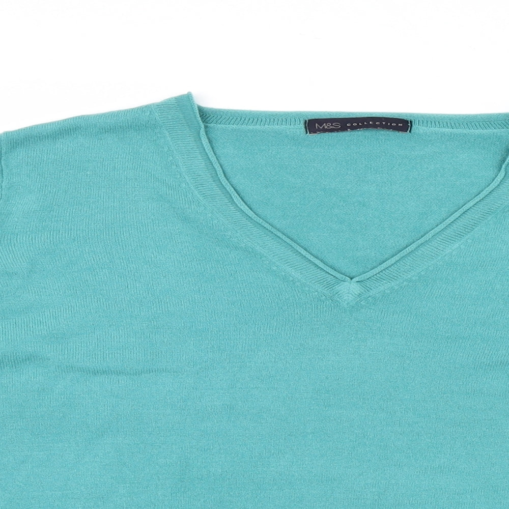 Marks and Spencer Womens Blue  Knit Pullover Jumper Size 18