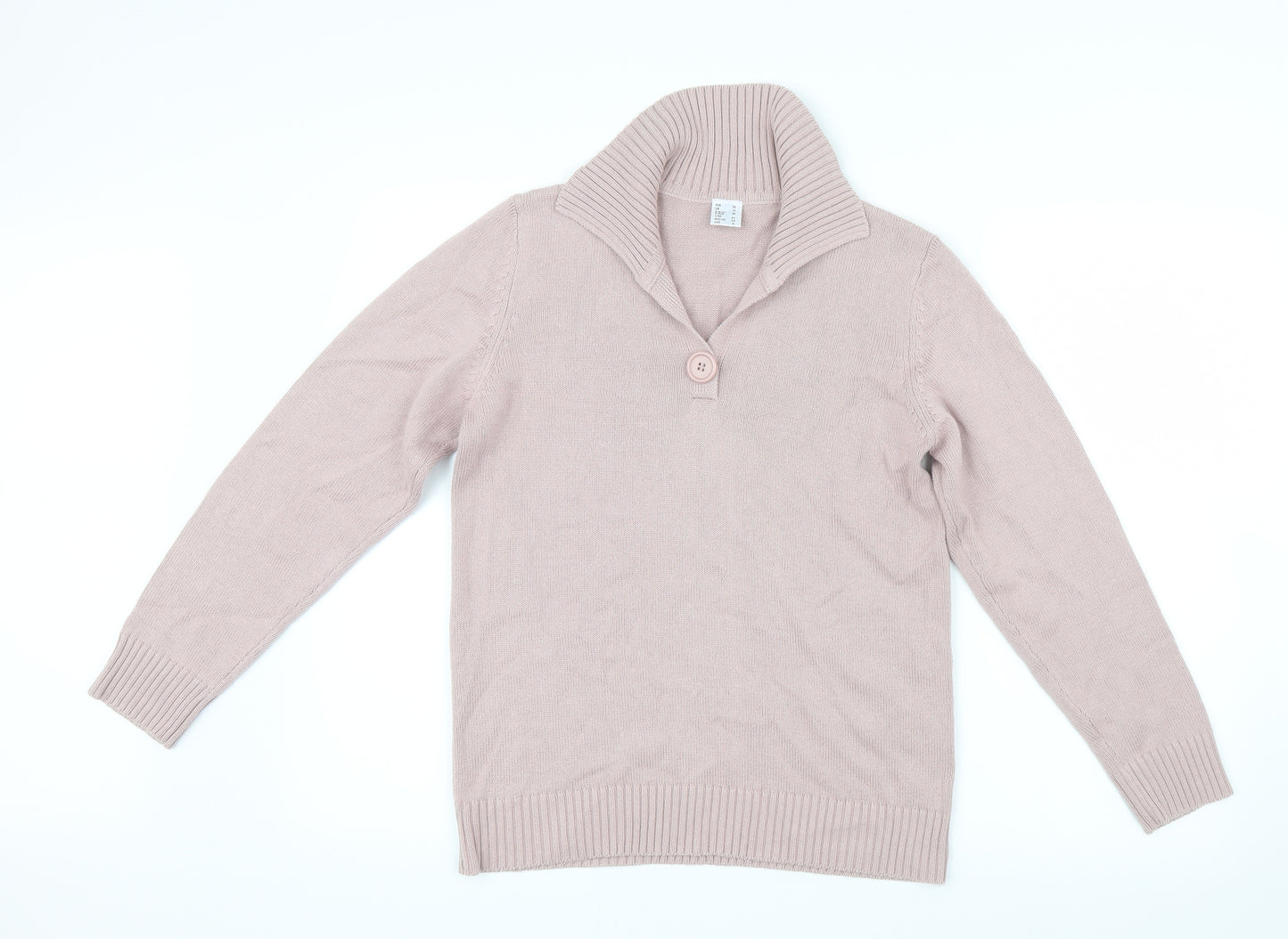 Preworn Womens Pink  Knit Pullover Jumper Size 10