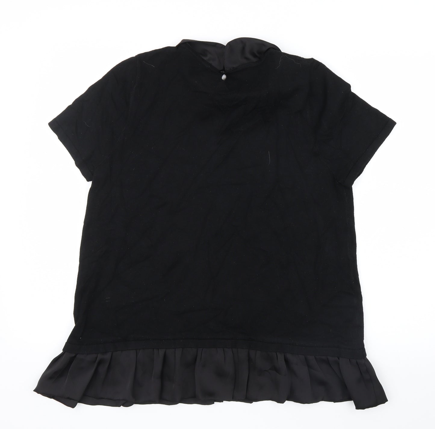 Marks and Spencer Womens Black  Knit Basic T-Shirt Size 16