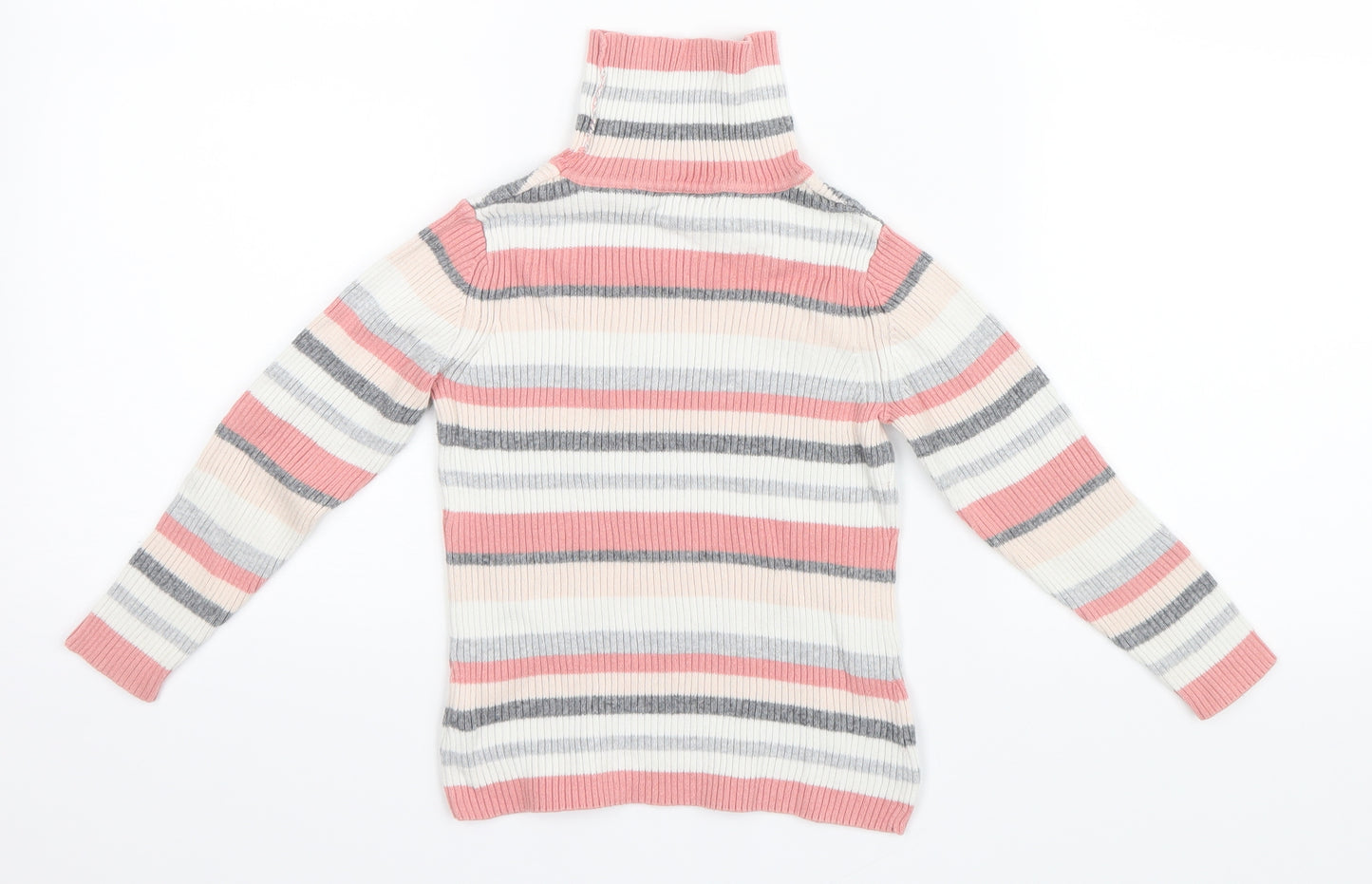 George Girls Pink Striped  Basic T-Shirt Size 3-4 Years