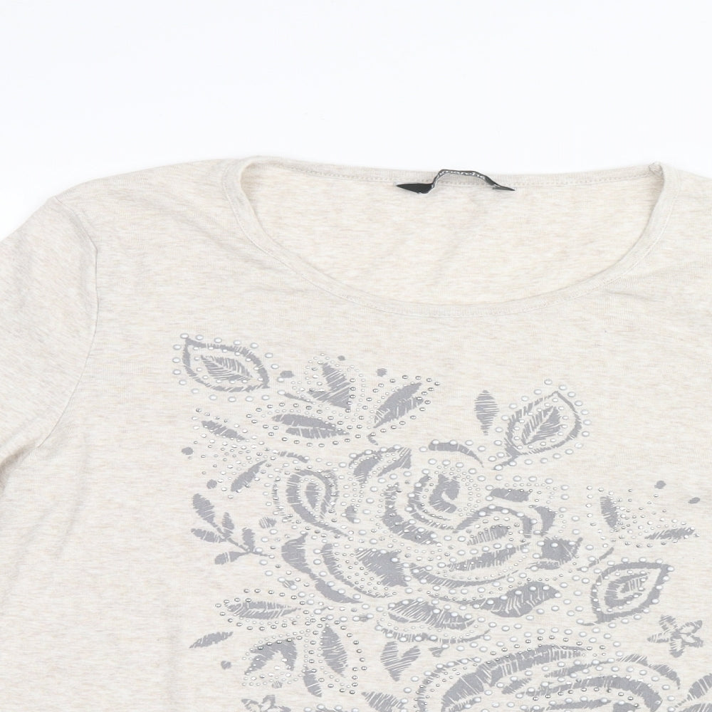 Bonmarché Womens Beige   Basic T-Shirt Size M