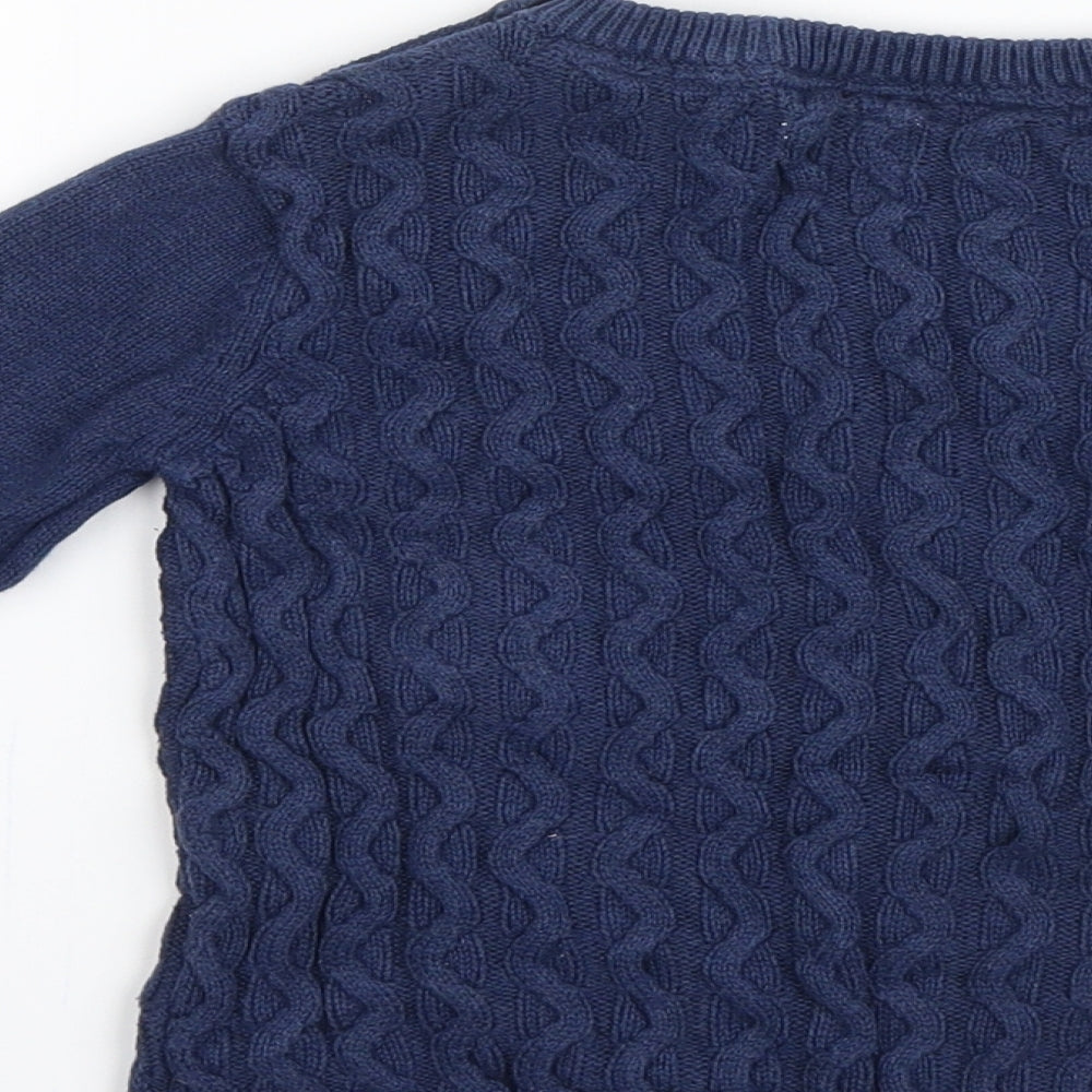 Mothercare Boys Blue  Knit Pullover Jumper Size 4-5 Years