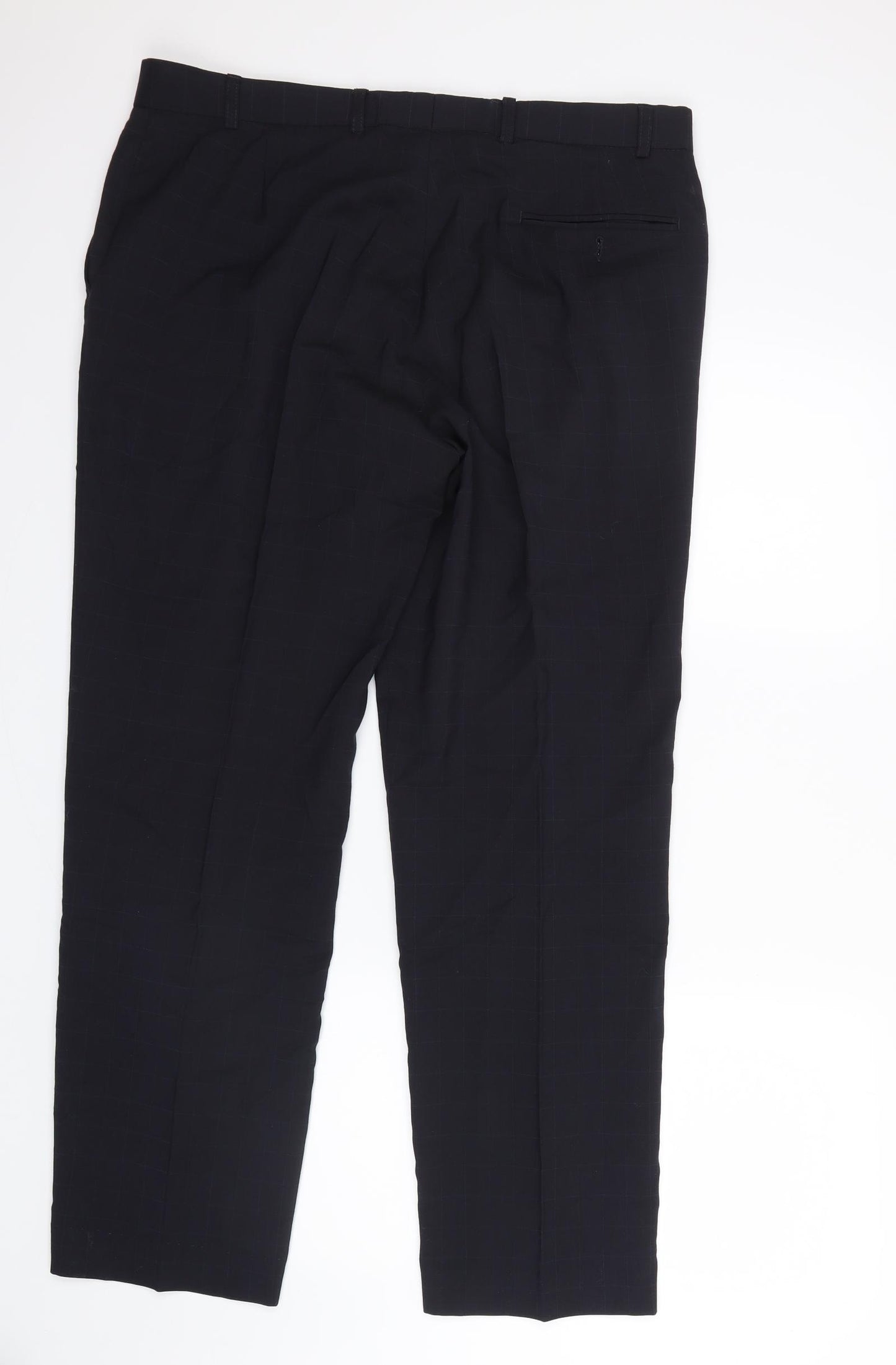 Marks and Spencer Mens Grey Check  Trousers  Size 36 in L29 in