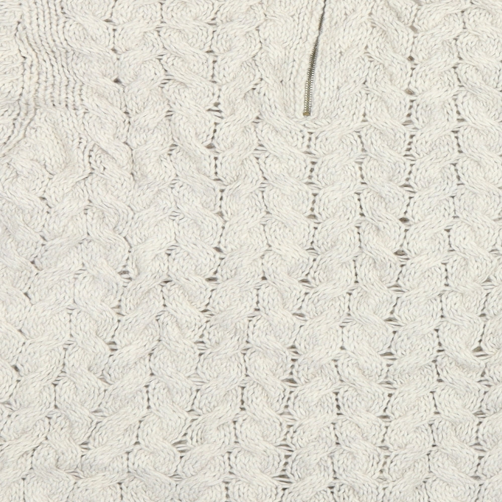 Zara Knit Womens Ivory  Knit Pullover Jumper Size 14