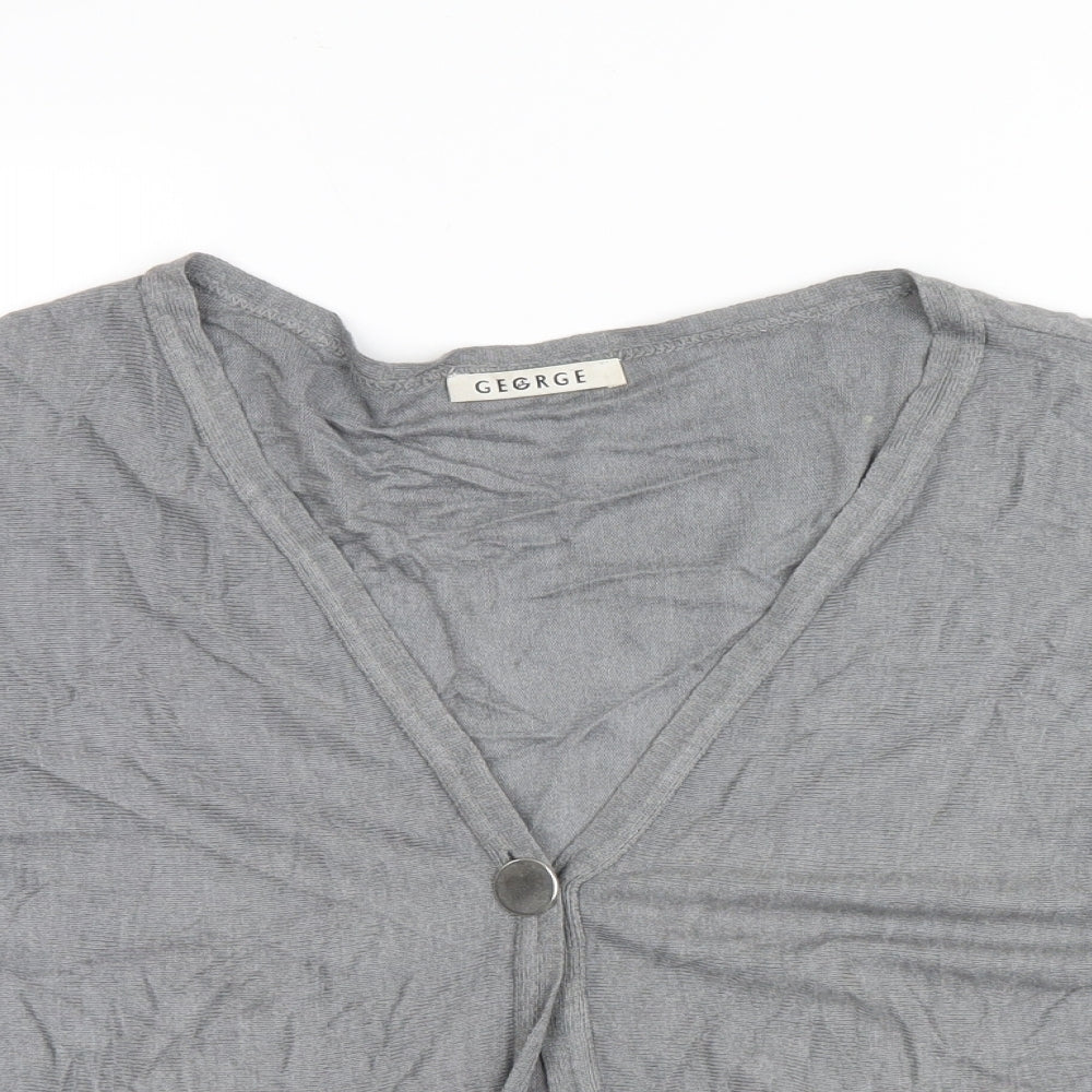 George Womens Grey  Knit Cardigan Jumper Size 8