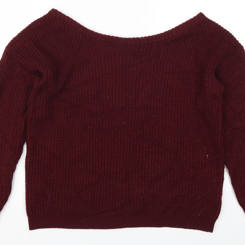 Missguided Womens Red   Pullover Jumper Size M