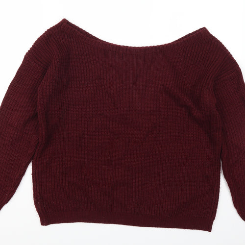Missguided Womens Red   Pullover Jumper Size M