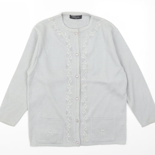 Sanco Womens Grey   Cardigan Jumper Size L