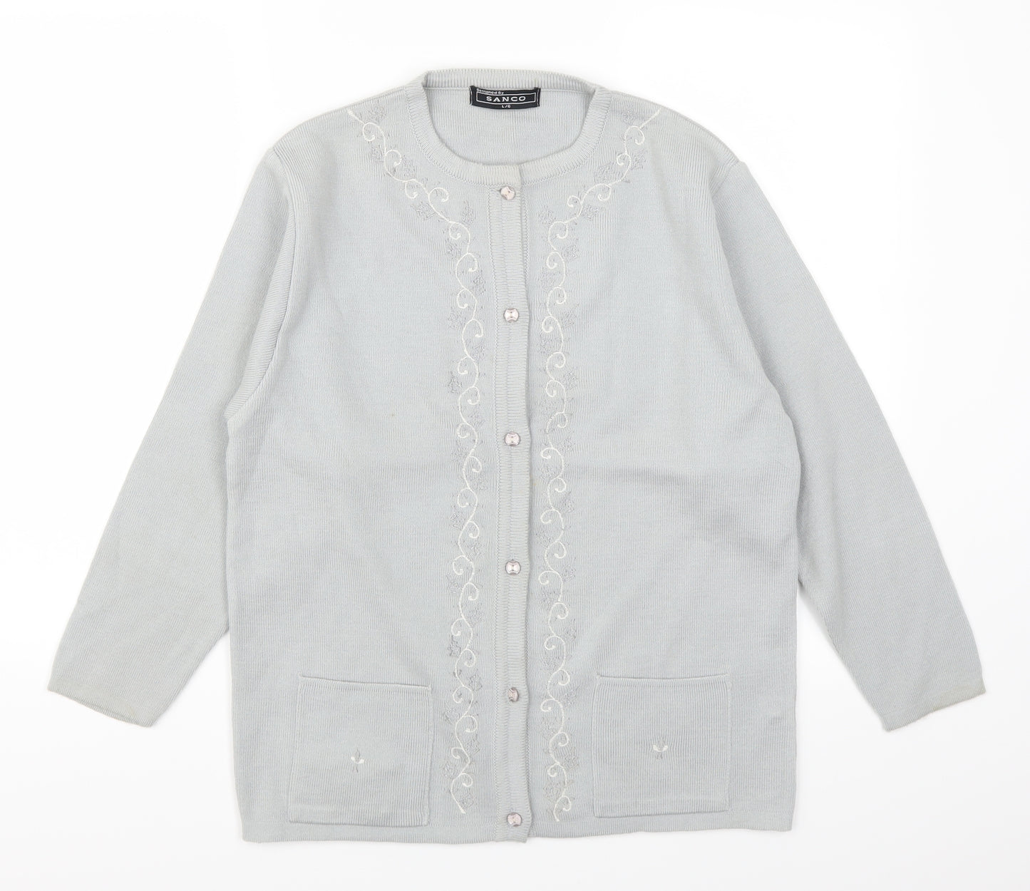 Sanco Womens Grey   Cardigan Jumper Size L