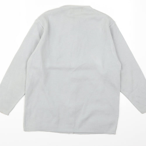 Sanco Womens Grey   Cardigan Jumper Size L