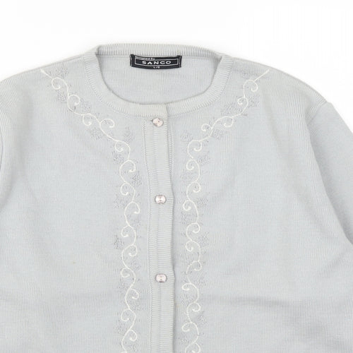 Sanco Womens Grey   Cardigan Jumper Size L