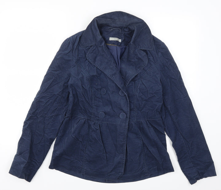 Marks and Spencer Womens Blue Pea Coat Coat Size 12