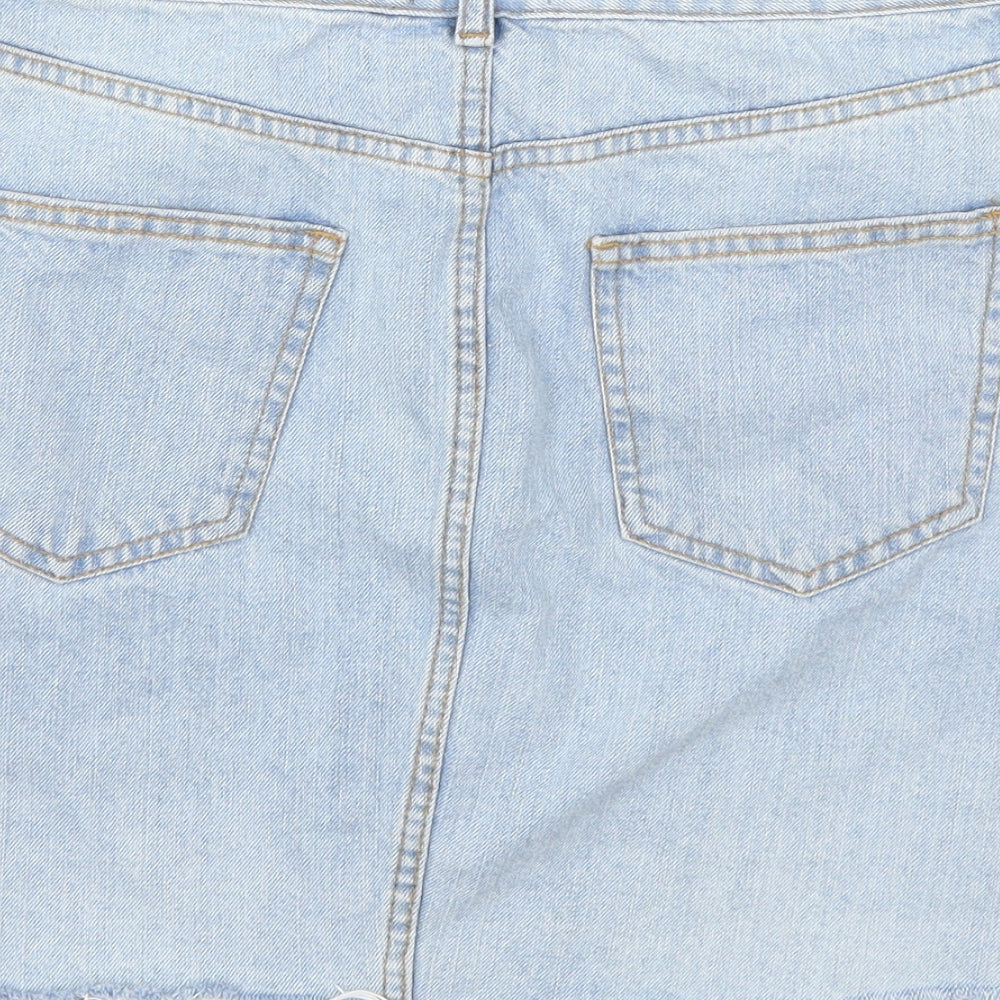 F&F Womens Blue  Denim A-Line Skirt Size 12