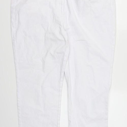 Preworn Womens White  Denim Straight Jeans Size 22 L28 in