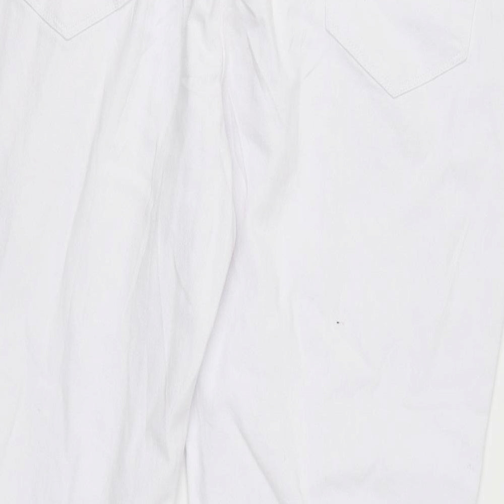 Preworn Womens White  Denim Straight Jeans Size 22 L28 in