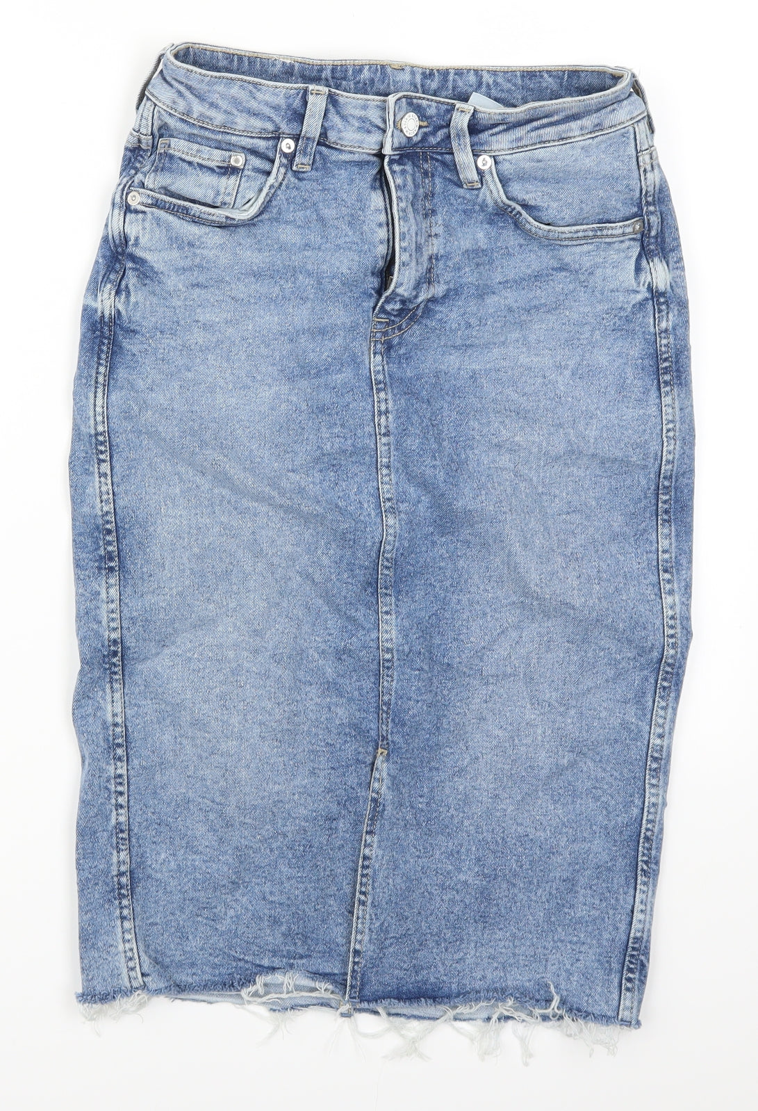H&M Womens Blue  Denim Straight & Pencil Skirt Size 10