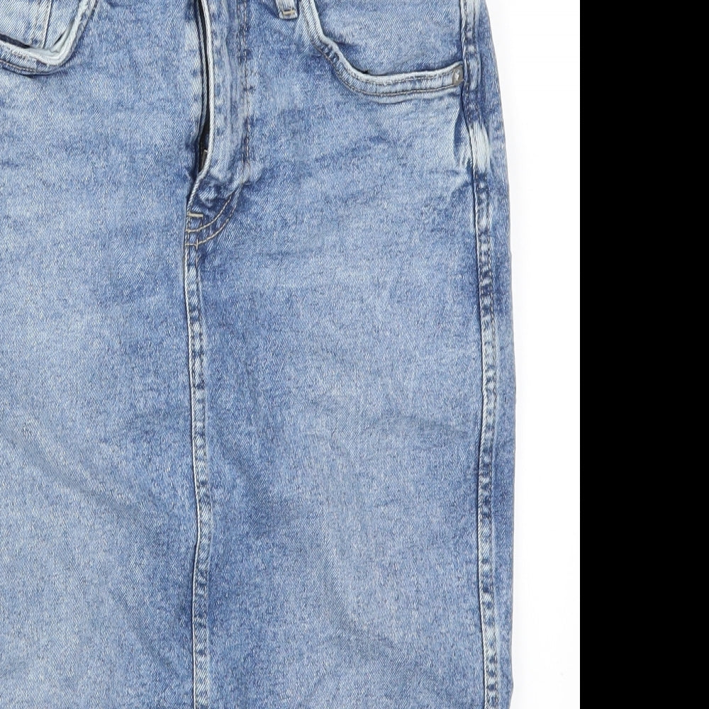 H&M Womens Blue  Denim Straight & Pencil Skirt Size 10
