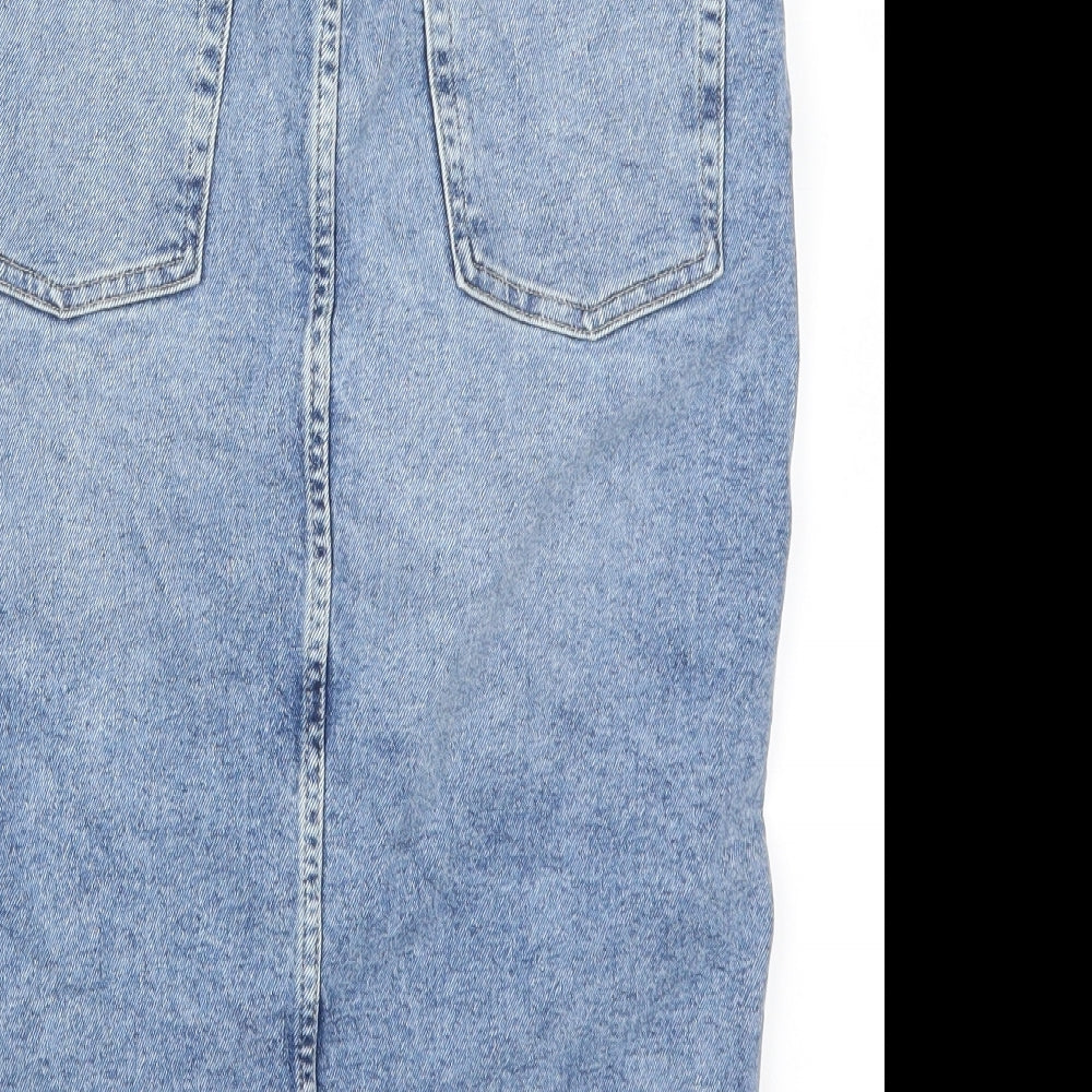 H&M Womens Blue  Denim Straight & Pencil Skirt Size 10