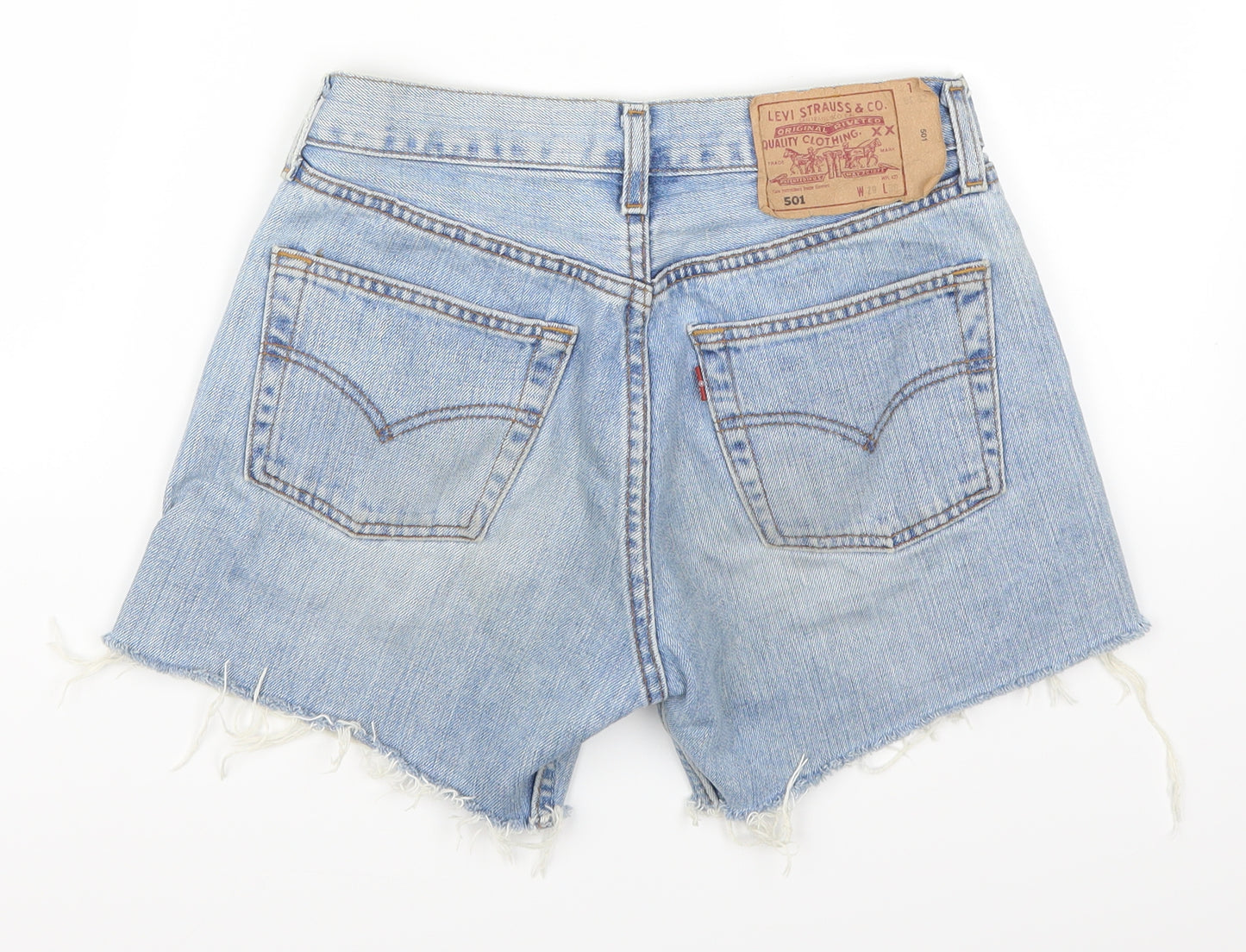 Levi Strauss & Co. Womens Blue  Denim Cut-Off Shorts Size 29 in