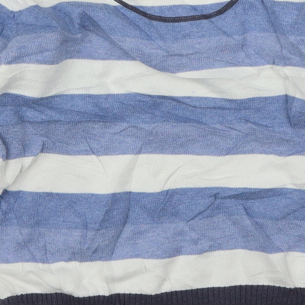 George Boys Blue Striped  Pullover Jumper Size 3-4 Years